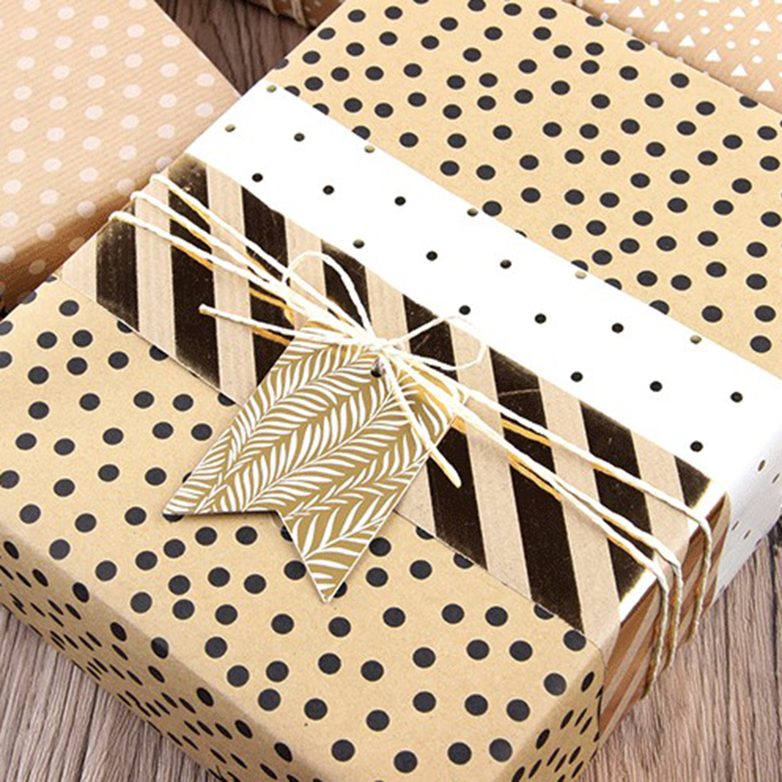Cheer US Happy Birthday Wrapping Paper For Boys Men Women Girls  Kids,Recycled Gift Wrapping Paper,Brown Kraft Folded Paper with Jute  Strings, Stickers and Bows for Birthday Occasions 